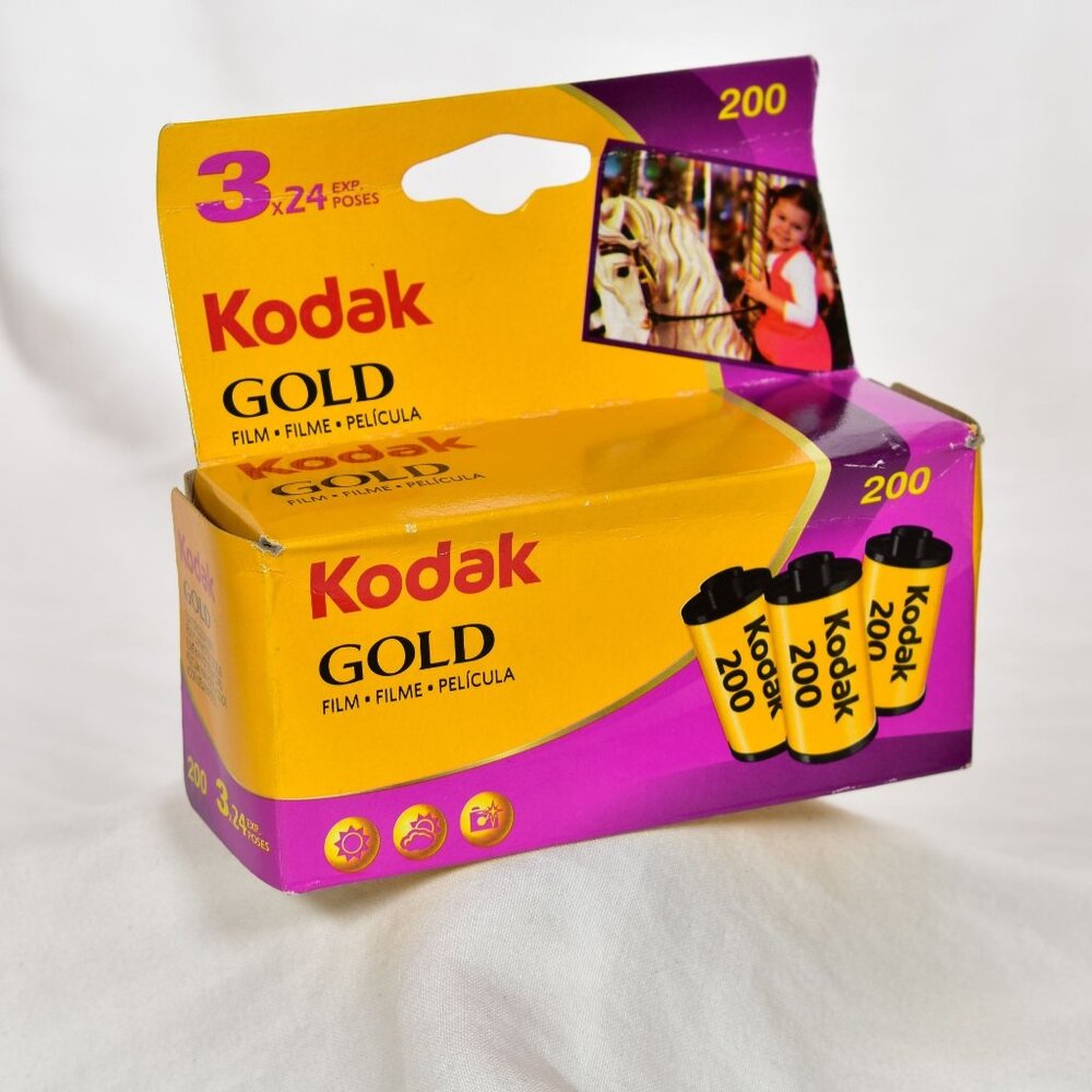 Kodak Gold 200 35mm Film 3-Pack 24 Exposures Expired 2014 Lomo Photography